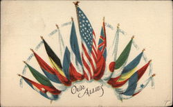 Our Allies Flags Postcard Postcard