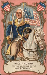 Washington Taking Command of the American Army Postcard