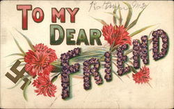 Words in Flowers Postcard