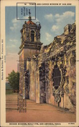 Tower and Window of San Jose Postcard