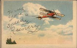 To wish you a speedy recovery Aircraft Postcard Postcard