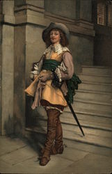 A Cavalier by Jean Louis Ernest Meissonier Art Postcard Postcard