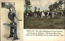 Simplex: the Only Self-Balancing Cream Separator Advertising Postcard Postcard