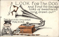 The Success Sausage Machine Comic, Funny Postcard Postcard