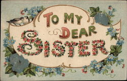 To My Dear Sister Postcard