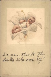 Baby in Flower Babies Postcard Postcard