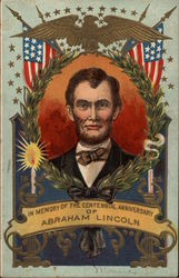 Centennial Anniversary of Abraham Lincoln Presidents Postcard Postcard