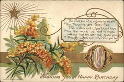 Golden Rod Flowers Postcard