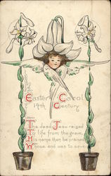 Easter Carol 14th Century Flowers Postcard Postcard