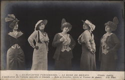 Silhouettes Parisiennes - La Mode de Demain Women Postcard Postcard