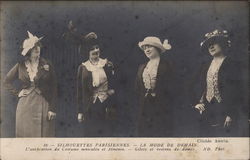 Four Women in Hats Postcard Postcard