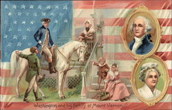 Washington and his Family at Mount Vernon President's Day Postcard Postcard