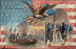 Reception of President Washington at New York Patriotic Postcard Postcard