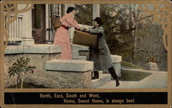 North, East, South and West, Home, Sweet Home, Is Always Best Couples Postcard Postcard