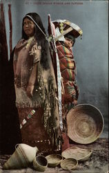 Piute Indian Woman and Papoose Postcard