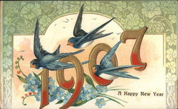 Happy New Year 1907 Postcard Postcard