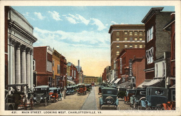 Main Street, Looking West Charlottesville, VA