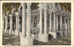 Hall of Columns, Library of Congress Postcard