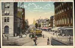 F Street from 9th looking toward US Treasury Washington, DC Washington DC Postcard Postcard