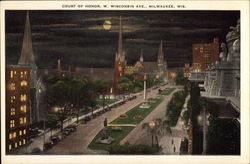 Court of Honor, W. Wisconsin Ave Postcard