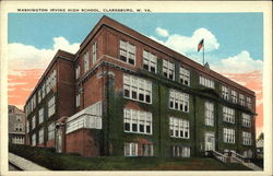 Washington Irving High School Clarksburg, WV Postcard Postcard