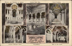 Interior Views of the Library of Congress WAshington, DC Washington DC Postcard Postcard