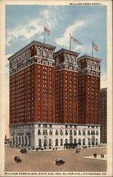 William Penn Hotel, William Penn Place, Sixth Ave. and Oliver Ave Postcard