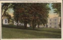 View of Campus, Washington and Jefferson College Postcard