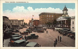 Public Square Chambersburg, PA Postcard Postcard