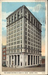 The Akron Savings & Loan Co. Bldg Ohio Postcard Postcard