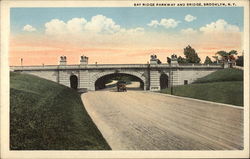 Bay Ridge Parkway and Bridge Brooklyn, NY Postcard Postcard