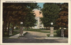 Entrance to Wilson College Postcard