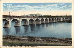 New Cumberland Valley Railroad Bridge Harrisburg, PA Postcard Postcard