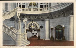 Grand Stairway and Rotunda, State Capitol Harrisburg, PA Postcard Postcard