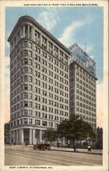 East End Saving & Trust and Highland Buildings, East Liberty Pittsburgh, PA Postcard Postcard