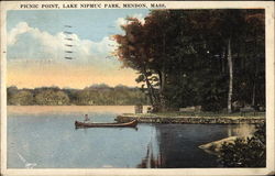 Picnic Point, Lake Nipmuc Park Mendon, MA Postcard Postcard