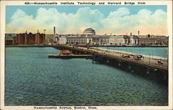 Massachusetts Institute of Technology and Harvard Bridge from Massachusetts Avenu Boston, MA Postcard Postcard