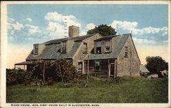 Riggs House, 1638, First House Built in Gloucester Massachusetts Postcard Postcard