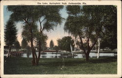 The Lake, Springfield Park Postcard