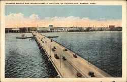 Harvard Bridge and Massachusetts Institute of Technology Boston, MA Postcard Postcard