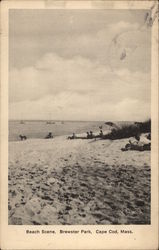 Beach Scene, Brewster Park Postcard