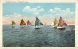 Rainbow Fleet Nantucket, MA Postcard Postcard