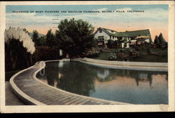 Residence of Mary Pickford and Douglas Fairbanks Beverly Hills, CA Postcard Postcard