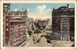 Sherman Square New York, NY Postcard Postcard