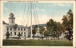 Scene at Academic Hall Postcard