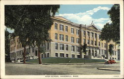 High School Haverhill, MA Postcard Postcard