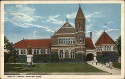 Public Library Woburn, MA Postcard Postcard