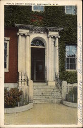 Public Library Doorway Postcard