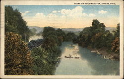 Scene on Hocking River Athens, OH Postcard Postcard