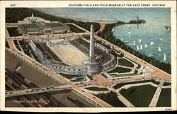 Grant Park - Soldiers Field and Field Museum at the Lake Front Postcard